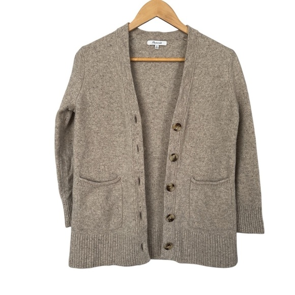Madewell 100% Merino Wool Patch Pocket Cardigan, XS - Picture 2 of 8